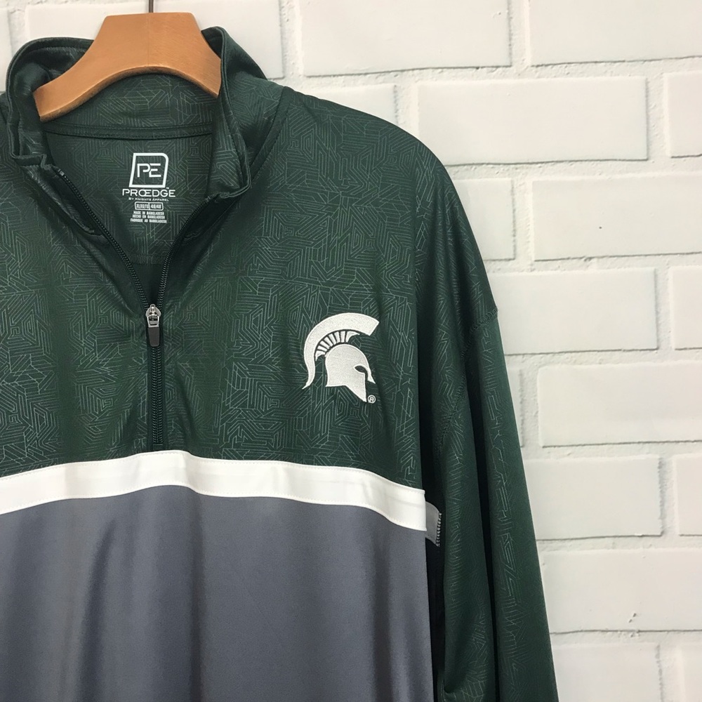 Michigan State University Spartan Half Zip Sweater - Picture 2 of 8
